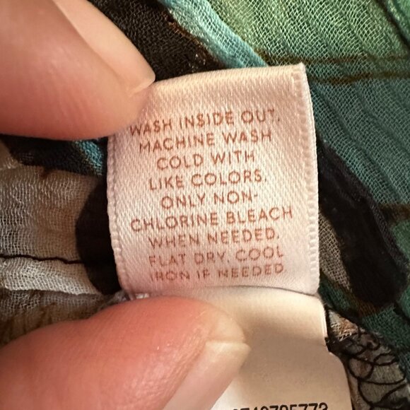 Lauren Conrad Women's Black Sheer 3/4 Sleeve Blouse Size Large - Picture 10 of 10